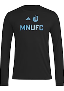 Adidas Minnesota United FC Black Pregame Jersey Hook Long Sleeve T-Shirt