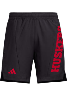 Mens Nebraska Cornhuskers Black Adidas Designed 4 Training Shorts