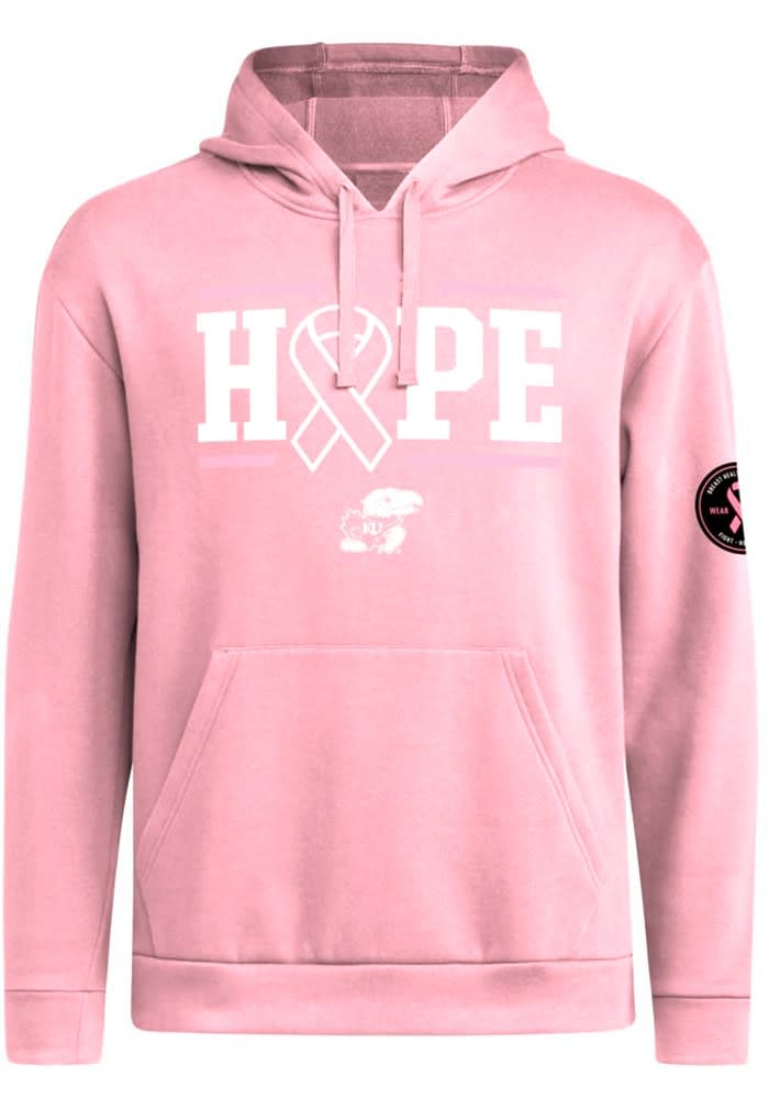 Adidas Kansas Jayhawks Mens PINK Breast Cancer Awareness Fleece