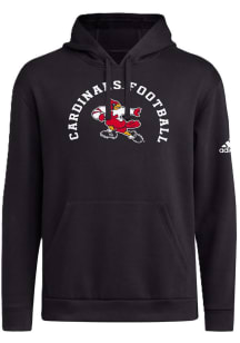 Adidas Louisville Cardinals Mens Black Strategy Long Sleeve Hoodie