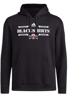 Mens Nebraska Cornhuskers Black Adidas Strategy Hooded Sweatshirt