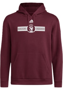 Adidas Texas A&amp;M Aggies Mens Maroon 12TH Man Long Sleeve Hoodie