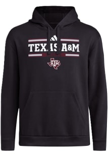 Adidas Texas A&amp;M Aggies Mens Black Strategy Long Sleeve Hoodie