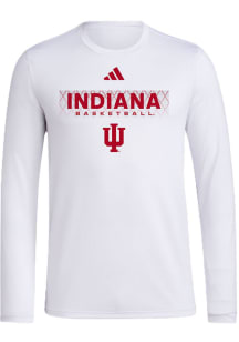 Adidas Indiana Hoosiers White Locker On-Court In The Fade Long Sleeve T-Shirt