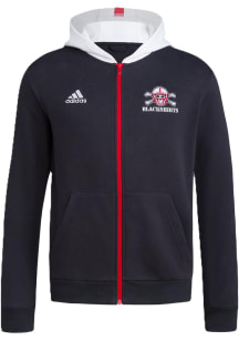 Mens Nebraska Cornhuskers Black Adidas Moments Fan Hero Long Sleeve Full Zip Jacket