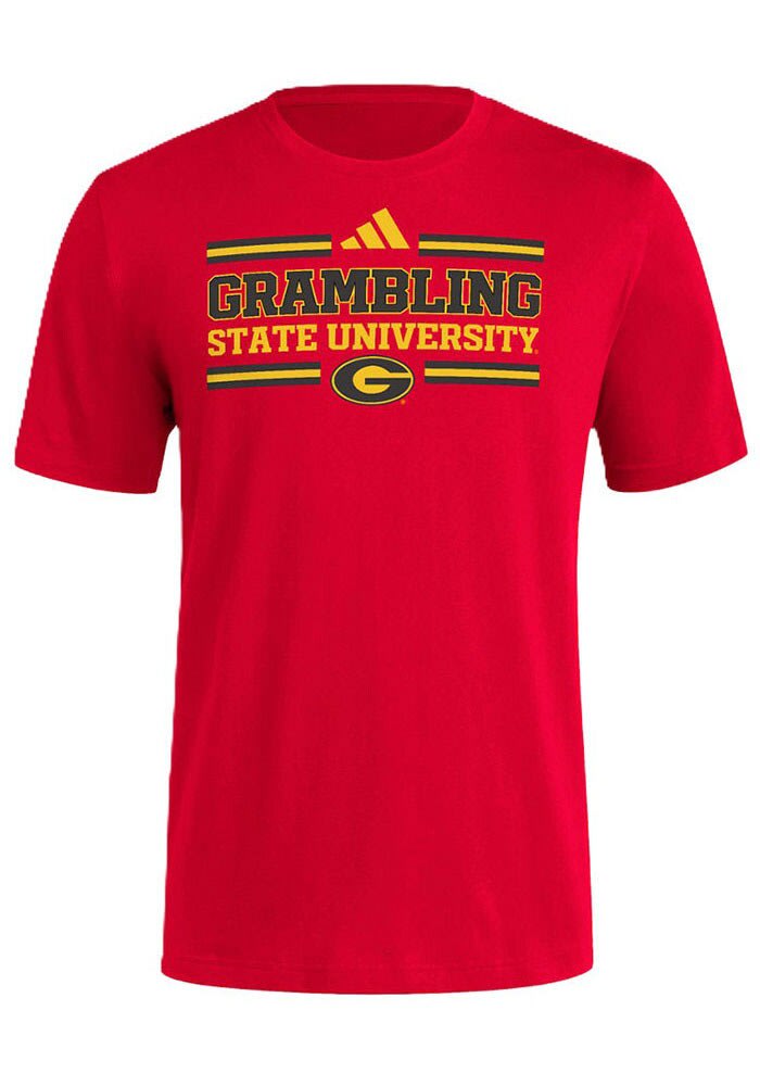 Adidas Grambling State Tigers RED Strategy Short Sleeve T