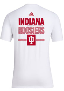 Indiana Hoosiers White Adidas Back On Deck Short Sleeve T Shirt