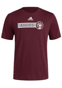 Adidas Texas A&amp;M Aggies Maroon 12TH Man Short Sleeve T Shirt