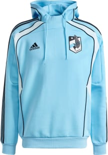 Adidas Minnesota United FC Mens Light Blue Travel Hood
