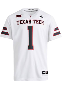 Adidas Texas Tech Red Raiders White Football Away Football Jersey