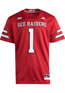 Adidas Texas Tech Red Raiders Red Football Home Football Jersey