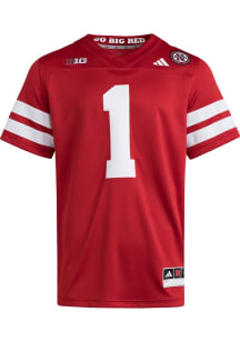 Mens Nebraska Cornhuskers Red Adidas Home Football Jersey
