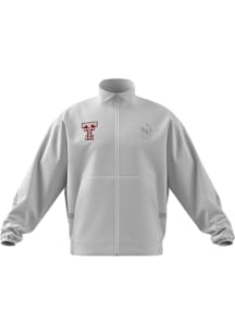 Adidas Texas Tech Red Raiders Mens White Strategy Long Sleeve Qtr Zip Pullover