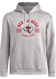 Adidas Texas Tech Red Raiders Mens Grey Strategy Long Sleeve Hoodie