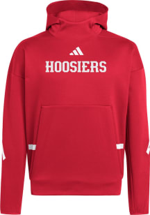 Mens Indiana Hoosiers Cardinal Adidas ZNE Long Sleeve Hoodie