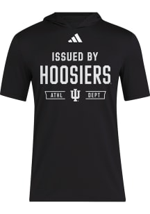 Indiana Hoosiers Black Adidas Training Short Sleeve Hoods
