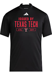 Adidas Texas Tech Red Raiders Black Training Short Sleeve T Shirt