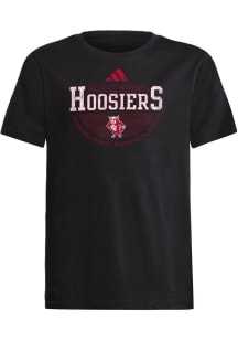 Youth Indiana Hoosiers Cardinal Adidas Hold the Line Short Sleeve T-Shirt