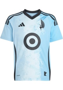 Adidas Minnesota United FC Youth Light Blue 25/26 Away Replica Soccer Jersey