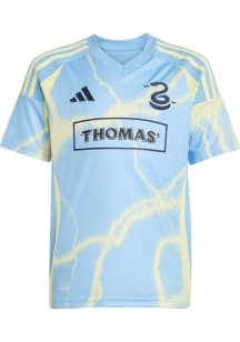 Adidas Philadelphia Union Youth Light Blue 25/26 Away Replica Soccer Jersey
