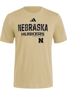 Nebraska Cornhuskers Natural Adidas Salute to Service Short Sleeve T Shirt