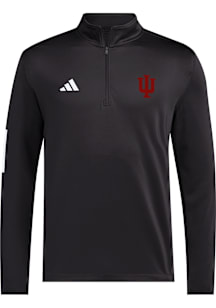Adidas Indiana Hoosiers Mens Black Salute to Service Long Sleeve Qtr Zip Pullover