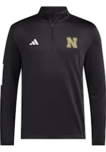 Mens Nebraska Cornhuskers Black Adidas Salute to Service Qtr Zip Pullover