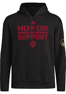 Adidas Indiana Hoosiers Mens Black Salute to Service Long Sleeve Hoodie