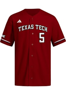 Adidas Texas Tech Red Raiders Mens Red Replica Baseball Jersey