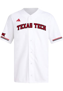 Adidas Texas Tech Red Raiders Mens White Replica Baseball Jersey