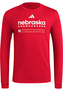 Adidas Nebraska Cornhuskers Red Heritage Long Sleeve T Shirt