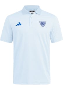 Adidas Kansas Jayhawks Mens Blue Spring Fling Short Sleeve Polo