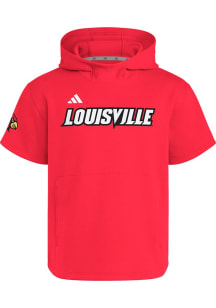 Adidas Louisville Cardinals Red Dugout Short Sleeve Hoods