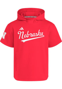 Nebraska Cornhuskers Red Adidas Dugout Short Sleeve T Shirt