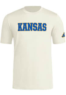 Adidas Kansas Jayhawks White The Gold Standard Logo Short Sleeve T Shirt