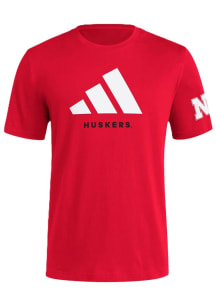 Nebraska Cornhuskers Red Adidas Performance DNA Short Sleeve T Shirt