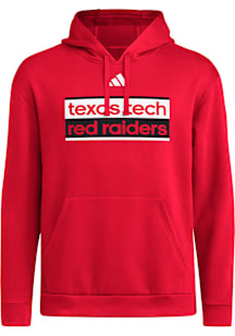 Adidas Texas Tech Red Raiders Mens Red Street Sign Long Sleeve Hoodie
