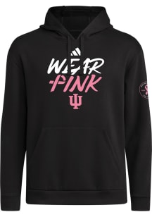 Mens Indiana Hoosiers Black Adidas BHA Hooded Sweatshirt