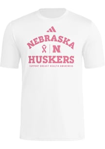 Adidas Nebraska Cornhuskers White BHA Short Sleeve T Shirt