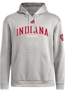 Mens Indiana Hoosiers Grey Adidas Faded Dream Hooded Sweatshirt