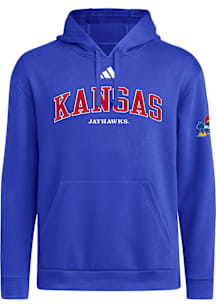 Adidas Kansas Jayhawks Mens Blue Faded Dream Long Sleeve Hoodie