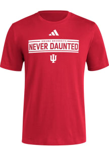 Indiana Hoosiers Red Adidas Locker Slogan Short Sleeve T Shirt