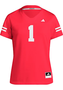 Adidas Nebraska Cornhuskers Womens Red Replica Football Jersey