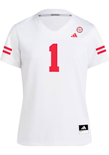 Adidas Nebraska Cornhuskers Womens White Replica Football Jersey