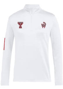 Adidas Texas Tech Red Raiders Womens White Mahomes Golf Qtr Zip Pullover