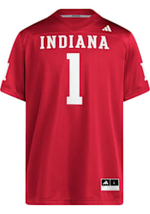 Mens Indiana Hoosiers Crimson Adidas Football Embellished Football Jersey