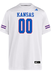 Adidas Kansas Jayhawks White Football Embellished Football Jersey
