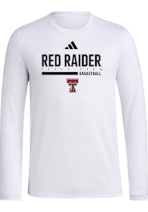 Adidas Texas Tech Red Raiders White Locker Basketball Long Sleeve T-Shirt