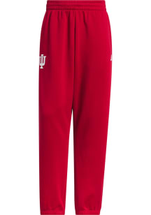 Mens Indiana Hoosiers Red Adidas Off-Court Logo Pants