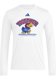 Adidas Kansas Jayhawks White March Madness Together Long Sleeve T-Shirt